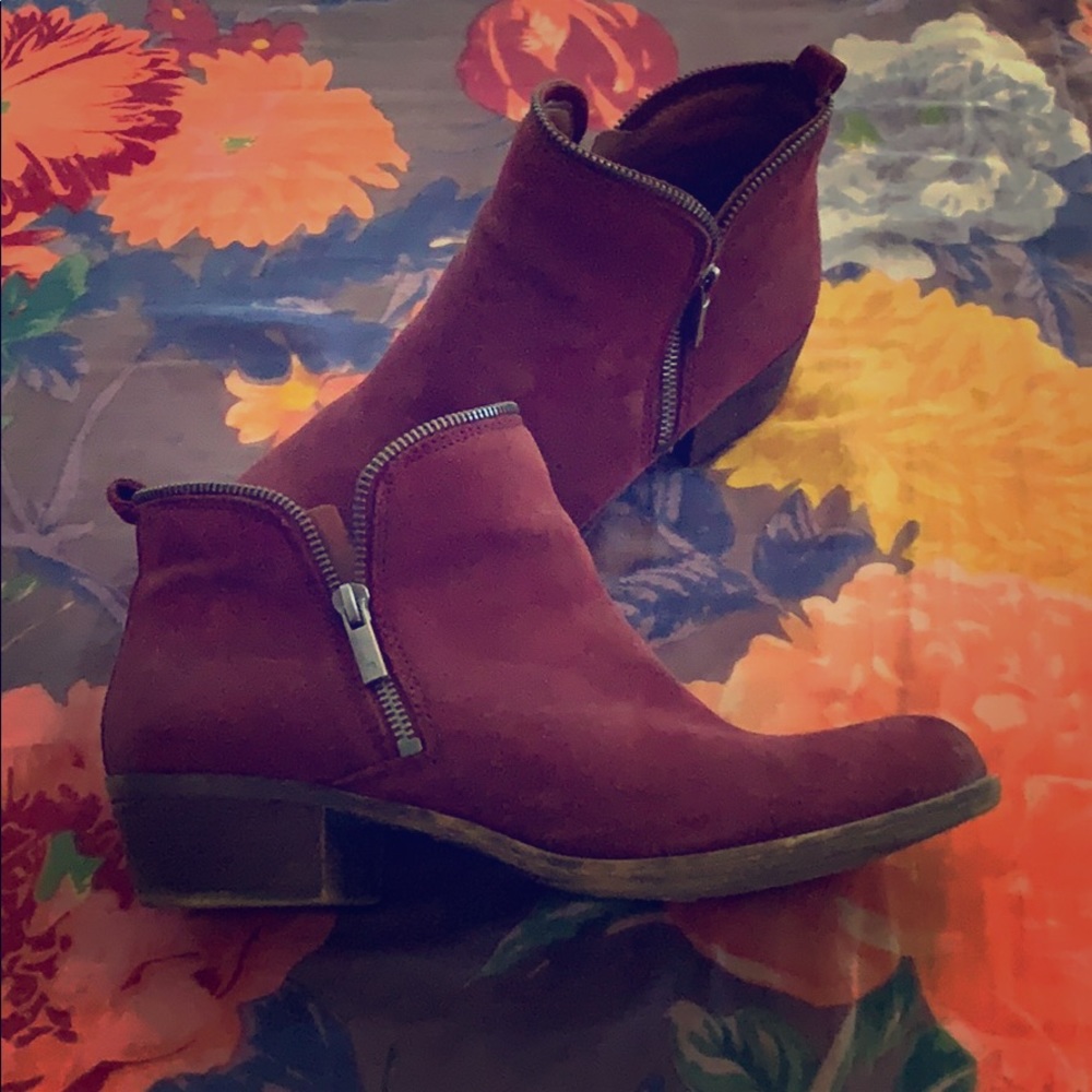 Lucky Brand suede booties